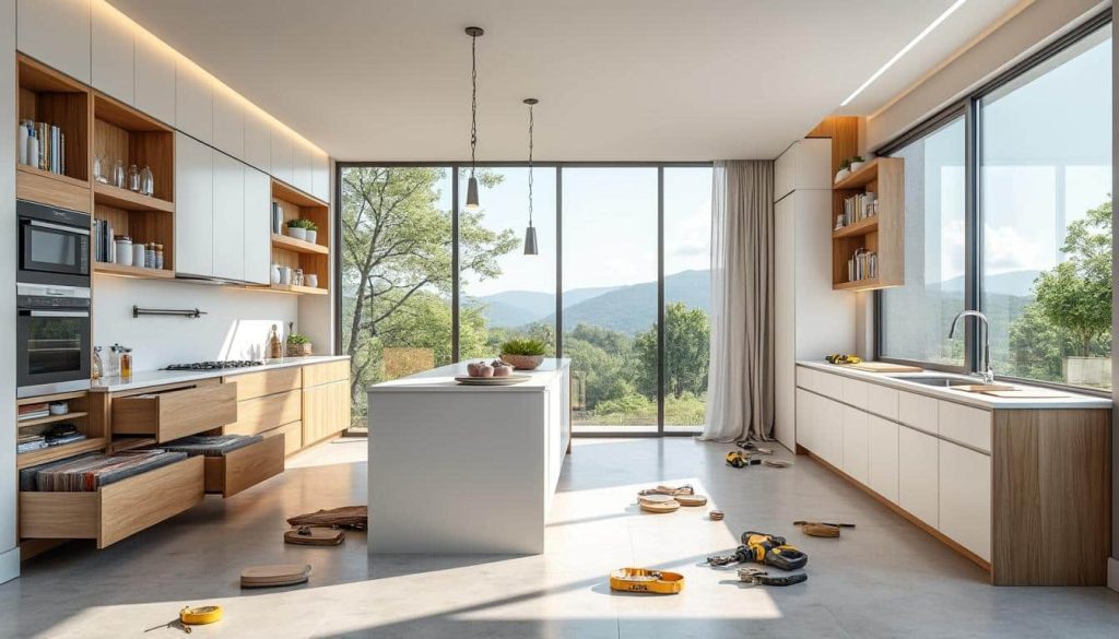 découvrez comment réagencer votre cuisine simplement et efficacement sans entreprendre de grands travaux. astuces pratiques pour un nouvel agencement facile et rapide.