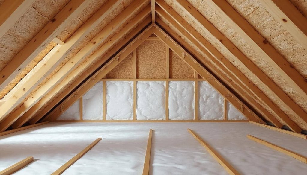 l'isolation des combles réduit efficacement les pertes de chaleur de votre foyer, améliorant le confort thermique et diminuant vos factures d'énergie.