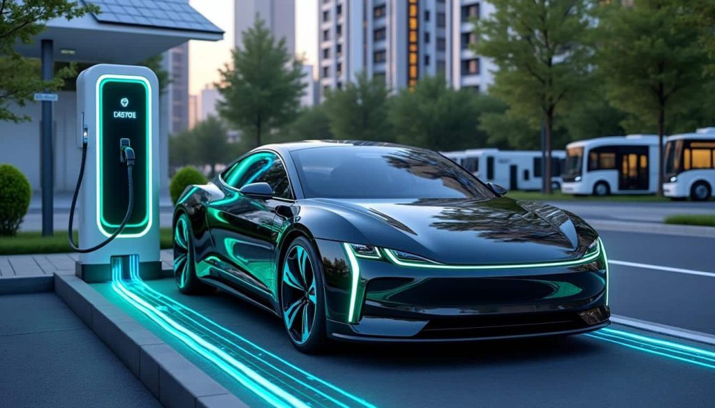 découvrez comment la station de recharge gère efficacement le flux d'énergie entre le réseau électrique et la batterie de votre voiture pour une recharge optimale et sécurisée.