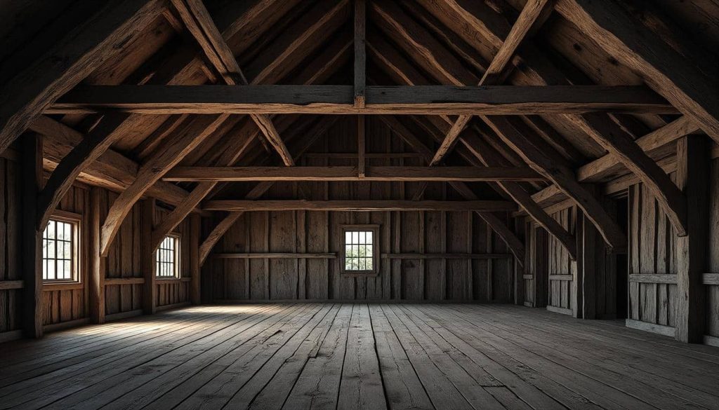le décapage de poutres permet d'éclaircir les intérieurs sombres des granges, révélant la beauté naturelle du bois et offrant un espace plus lumineux et chaleureux.