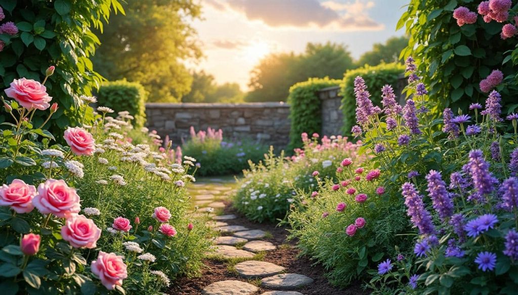 découvrez comment le jardin de curé associe harmonieusement fleurs colorées et herbes médicinales pour un espace à la fois esthétique et utile.