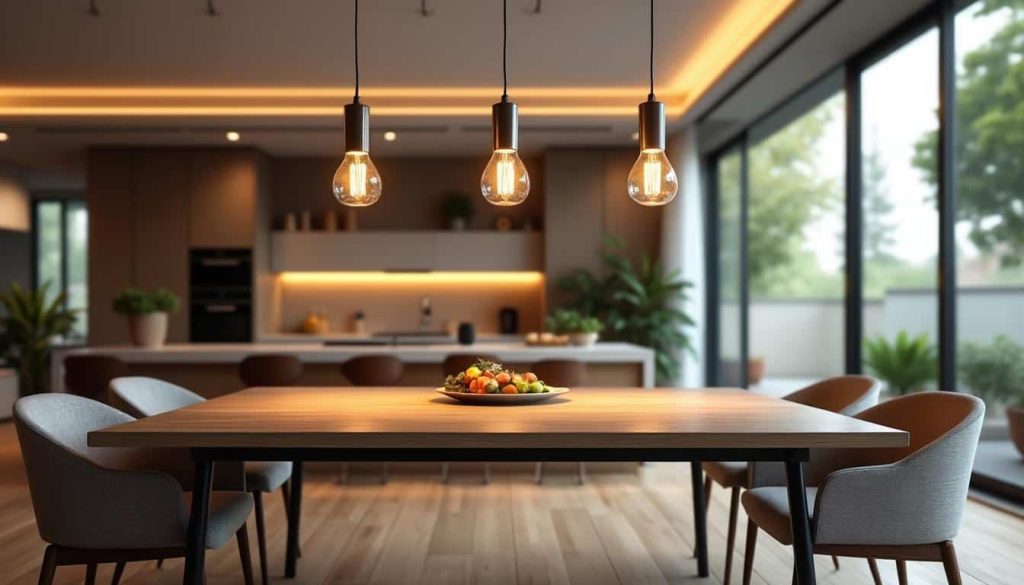 découvrez comment les luminaires suspendus peuvent délimiter élégamment votre espace repas, en apportant lumière et style à votre intérieur.
