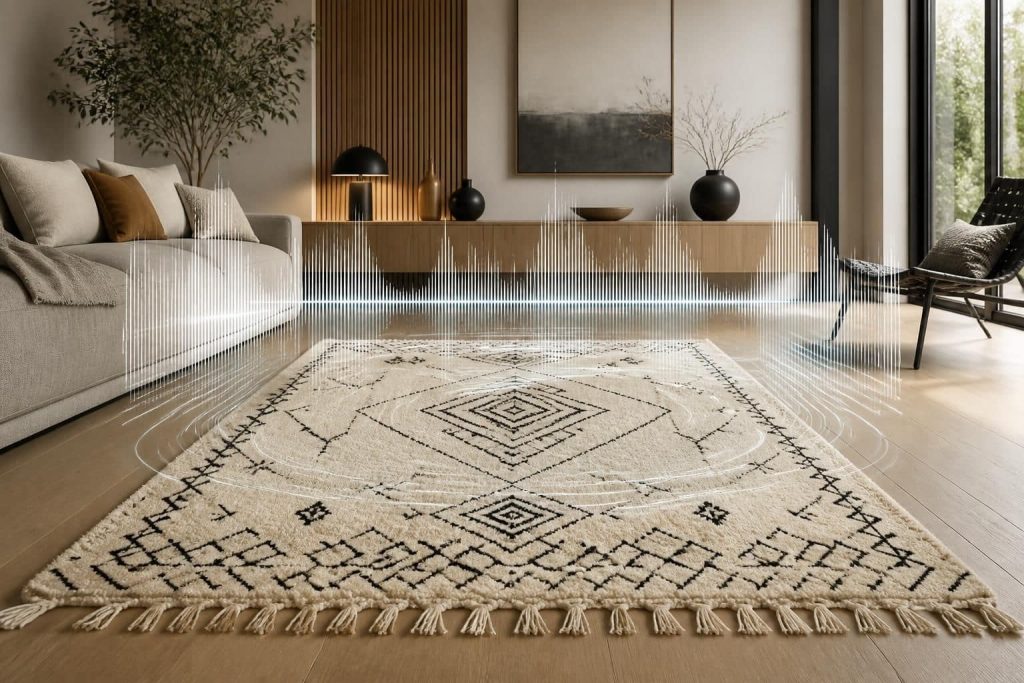 découvrez comment un tapis berbère peut améliorer l'isolation phonique de votre salon tout en apportant une touche esthétique et chaleureuse à votre intérieur.