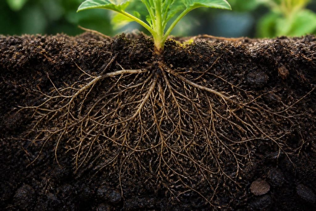 découvrez comment le terreau universel influence le développement du système racinaire des plantes, favorisant une croissance saine et robuste.