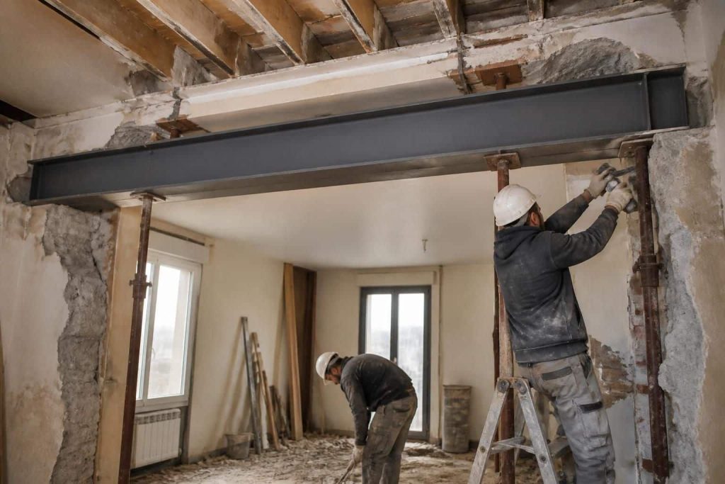 découvrez comment la poutre ipn renforce le soutien de la structure lors de l'ouverture d'un mur porteur, garantissant sécurité et stabilité dans vos travaux de rénovation.