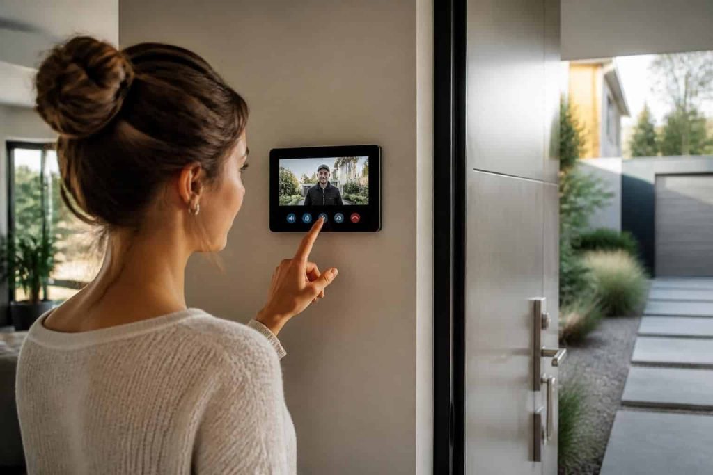 améliorez la sécurité de votre domicile grâce à l'optimisation du contrôle visuel des accès avec un visiophone performant et facile à utiliser.