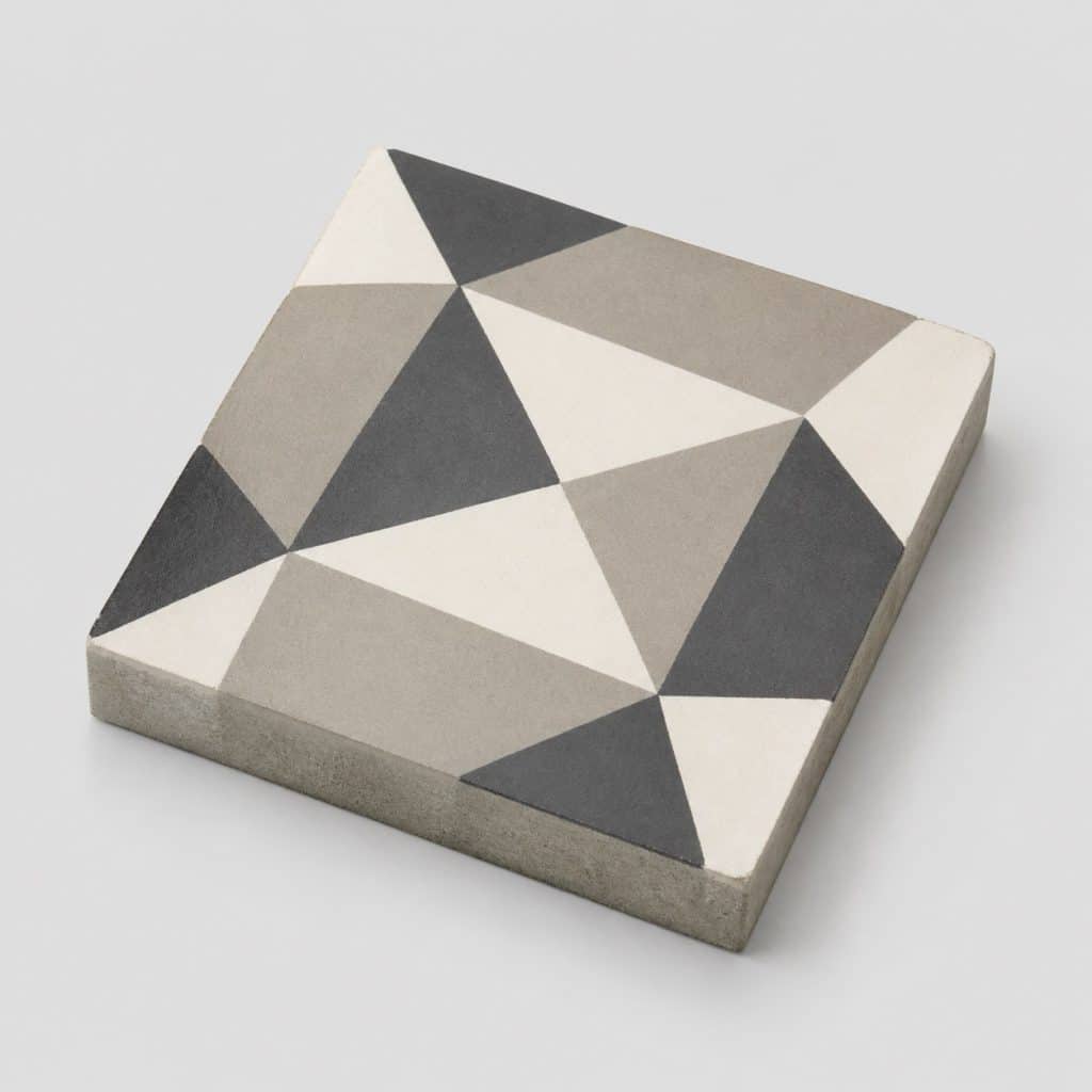 Carreaux de ciment pour cuisine, vue de face