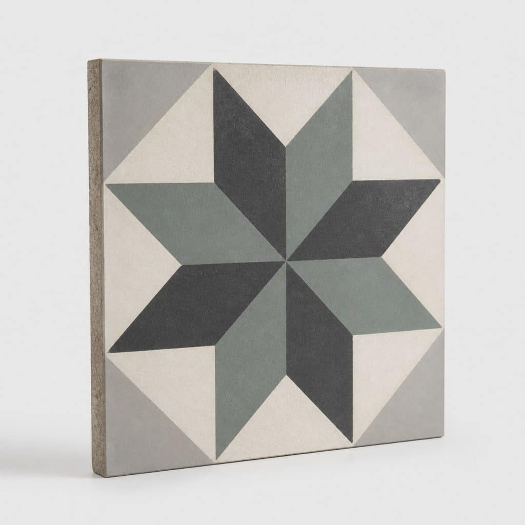 Carreaux de ciment pour exterieur, vue de face