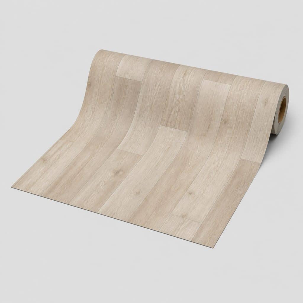 Lino imitation parquet, vue de face
