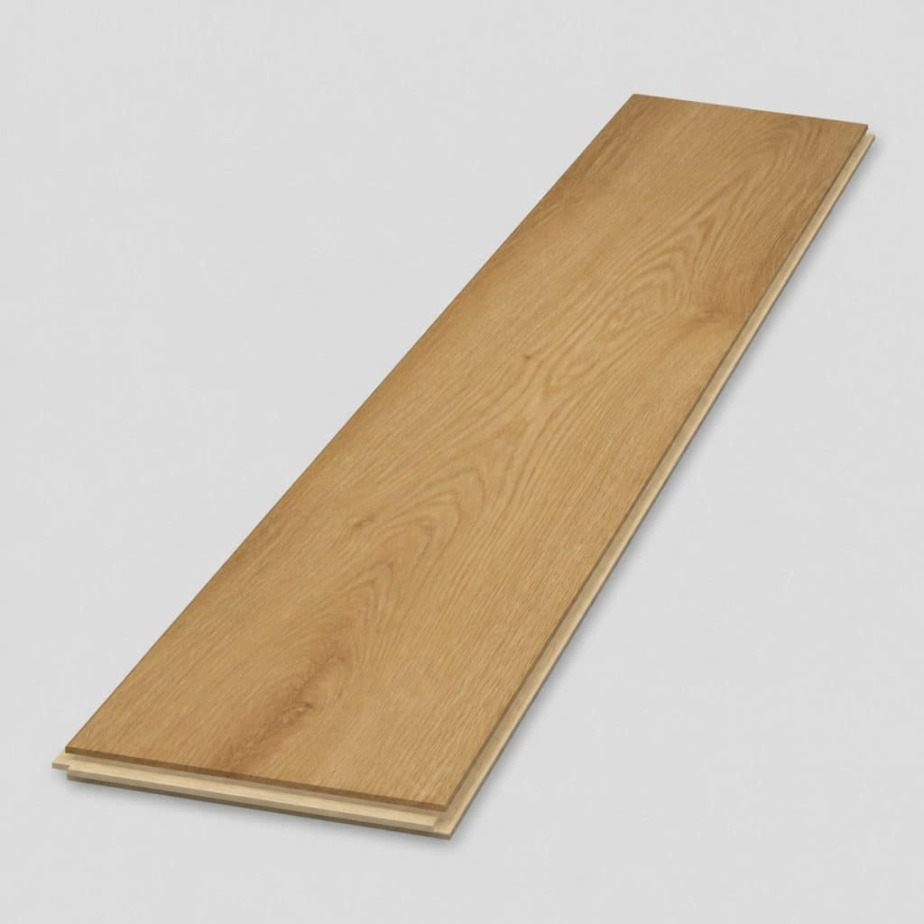 Parquet contrecollé salle de bain, vue de face