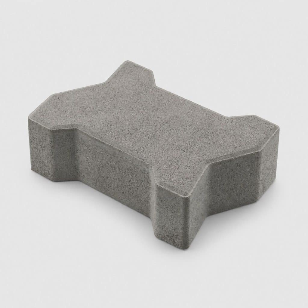 Pavé béton carrossable, vue de face