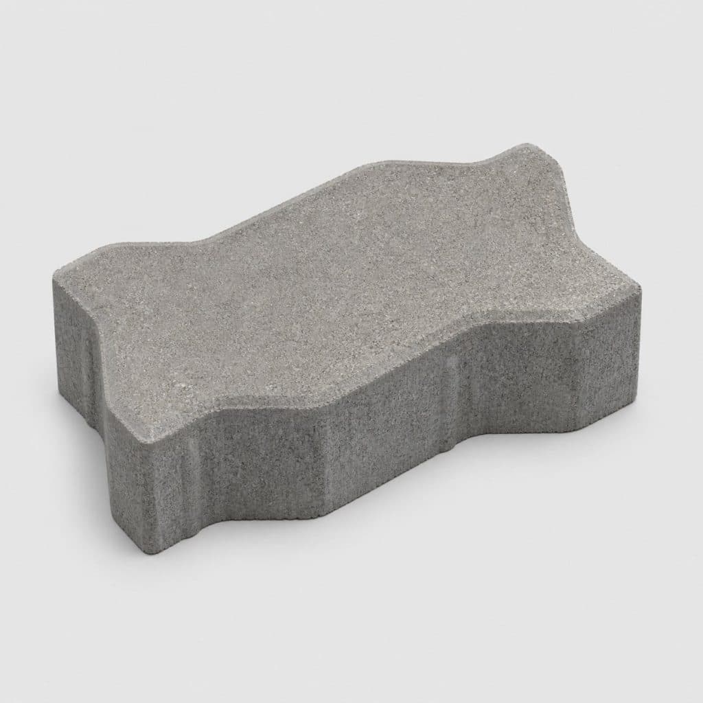 Pavé béton extérieur, vue de face