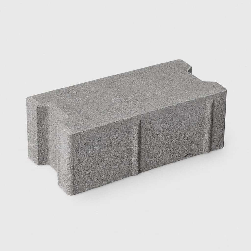 Pavé béton multiformat, vue de face