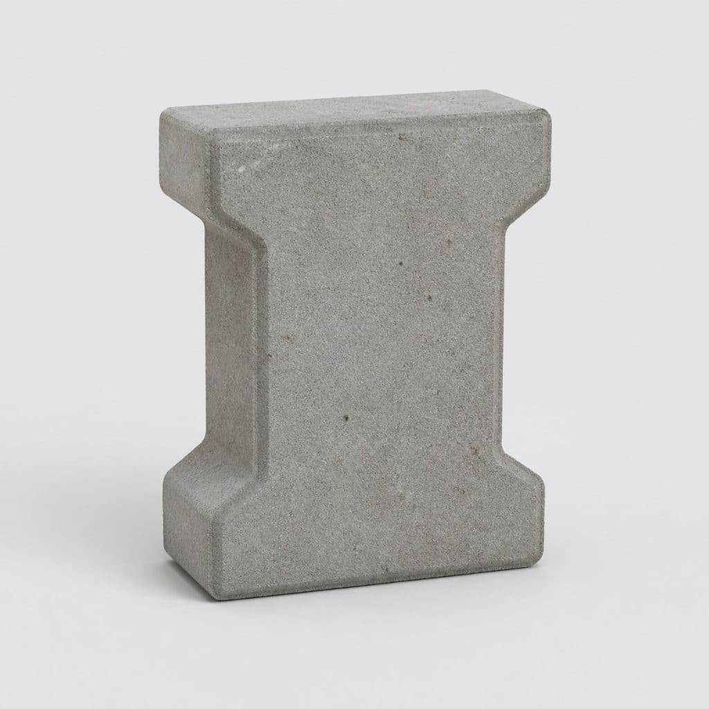 Pavé beton pour terrasse, vue de face