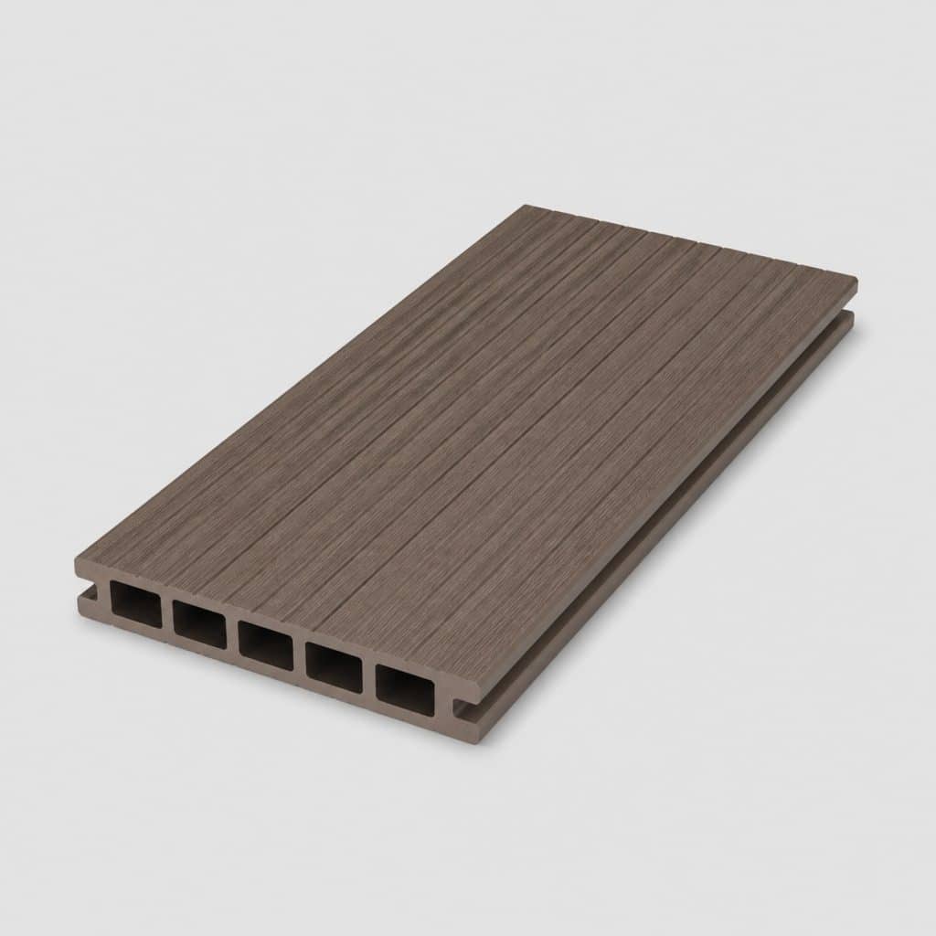 Terrasse composite grise anthracite, vue de face