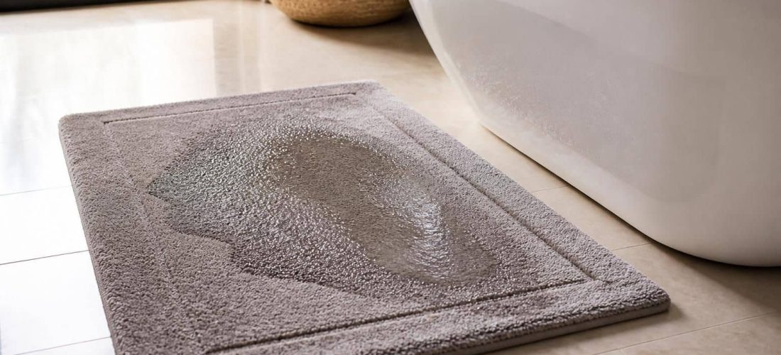 découvrez comment un tapis de bain en coton épais améliore l'absorption rapide de l'eau à la sortie du bain pour un sol plus sec et un confort optimal.